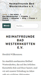 Mobile Screenshot of heimatverein-badwesternkotten.de
